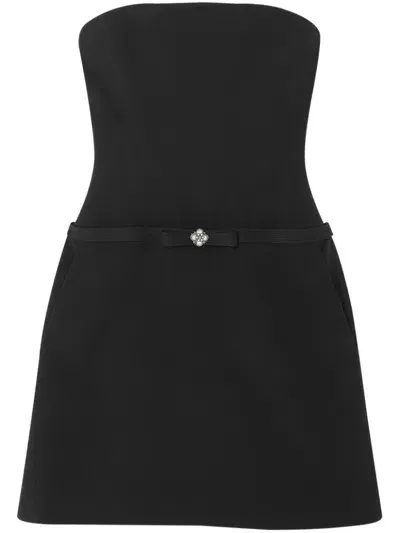 Versace Bow-detailing Mini Dress In Black