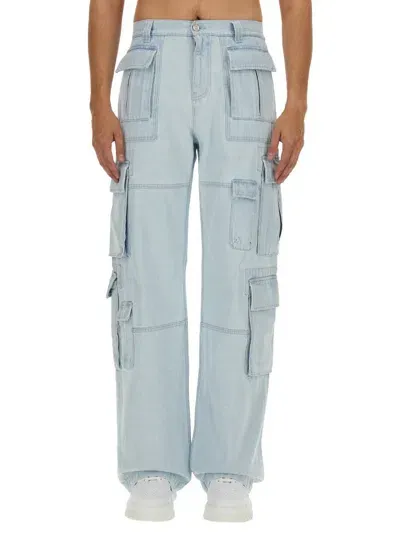 Versace Dpp-jeans Cargo In Denim