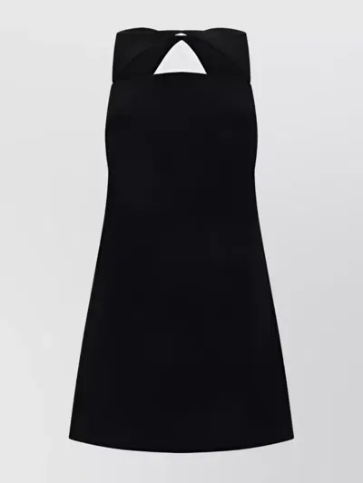 Versace Chic Halter Neck Midi Dress In Black