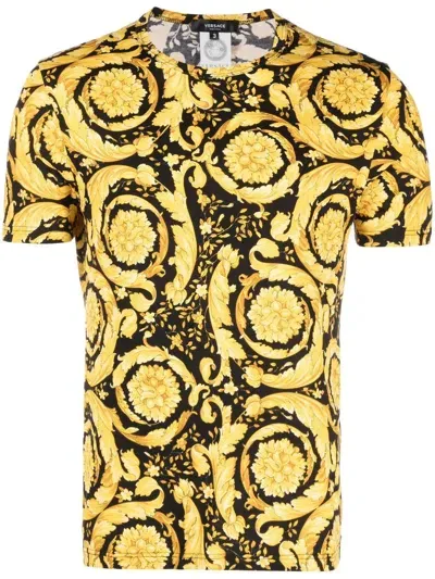 Versace Printed T-shirt In Black  