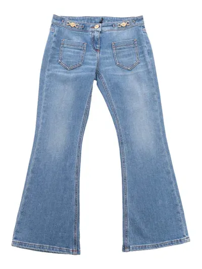 Versace Flared Jeans In Light Blue