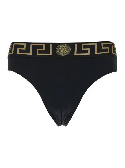 Versace Black Greca Border Swim Briefs