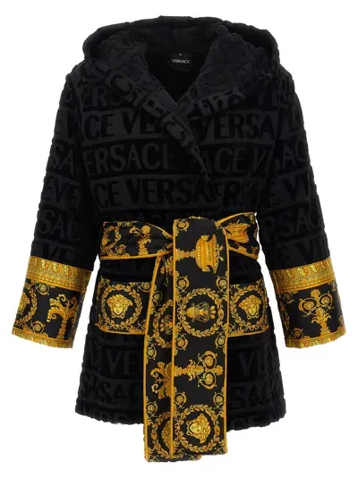 Versace Home I Heart Baroque Towels In Black