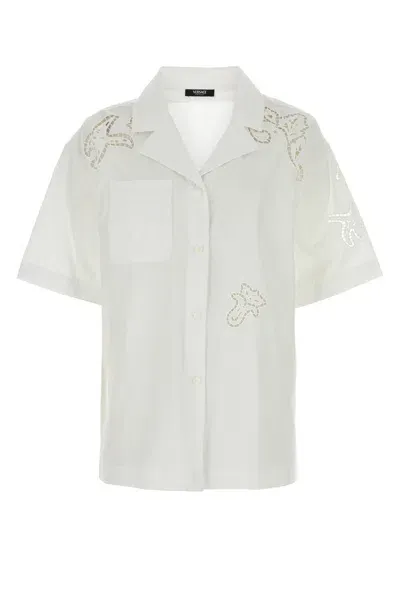 Versace Informal Shirt Cotton Poplin Fabric With Baroque A-42 Nd  Female In White