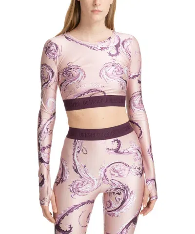 Versace Jeans Couture Chromo Couture Top In Pink