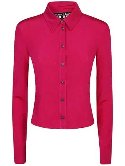 Versace Jeans Couture Fine-knit Shirt In Pink