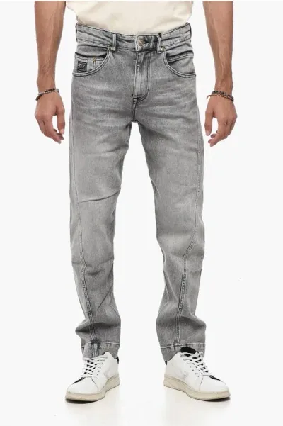 Versace Jeans Couture Skinny-fit Denims With Logo Patch