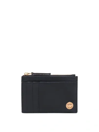 Versace Jellyfish Card Holder In Black