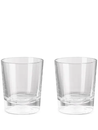 Versace Medusa Lumière Tumblers (set Of Two) In White