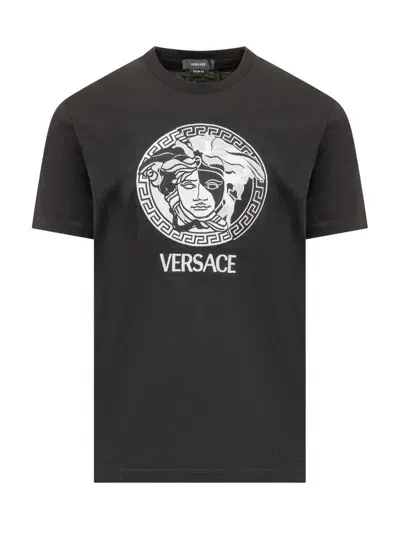 Versace Medusa T-shirt In Black