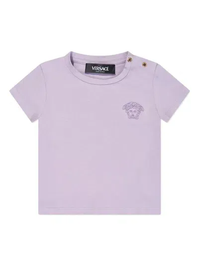 Versace Baby Girls Medusa Logo T-shirt In Purple