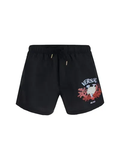 Versace Men Swimshorts In Black