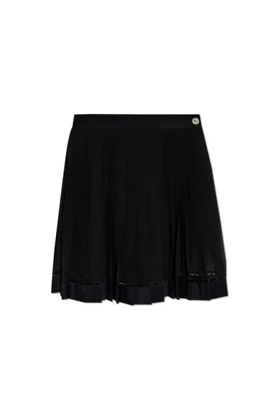 Versace Pleated Mini Skirt In Black