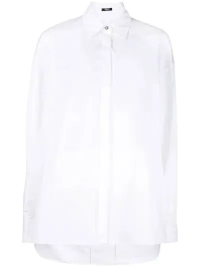 Versace Button-up Cotton Shirt In White