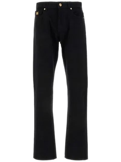 Versace Straight-leg Jeans In Black