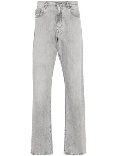 Versace Straight-leg Jeans In Grey