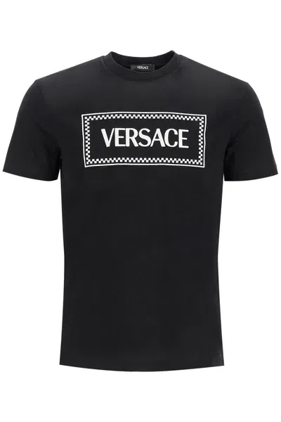 Versace T-shirt Con Stampa In Black