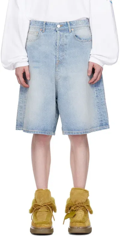 Vetements Blue Big Shape Denim Shorts In Light Blue