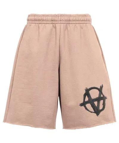 Vetements Cotton Bermuda Shorts In Brown