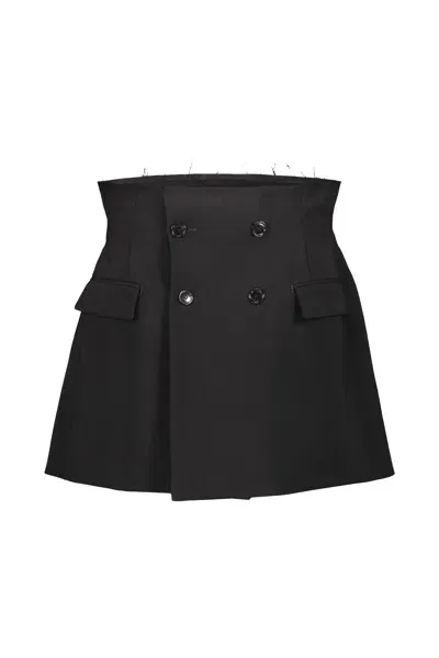 Vetements Deconstructured Tailored Mini Skirt In Black