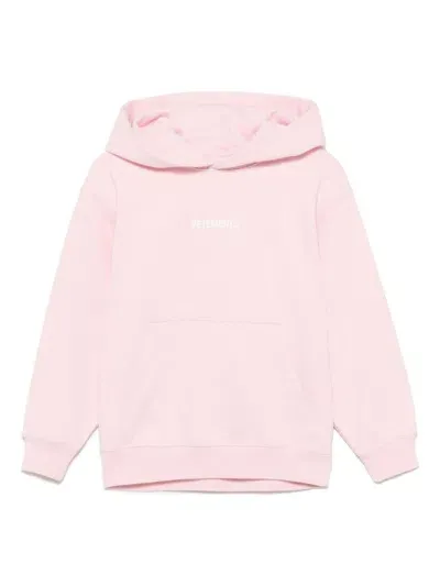 Vetements Kids' Logo-print Hoodie In Pink