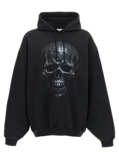 Vetements Skull Metal Sweatshirt In Black