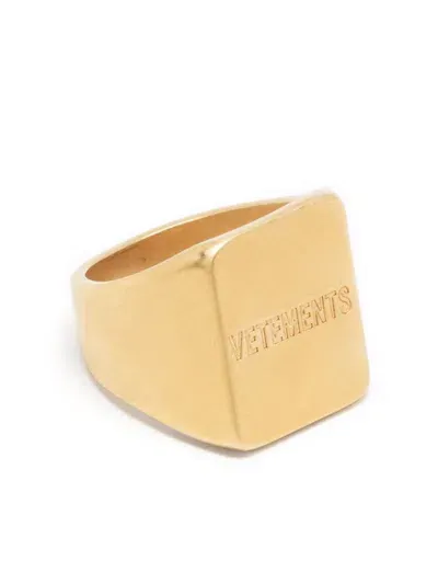 Vetements Gold Iconic Logo Ring