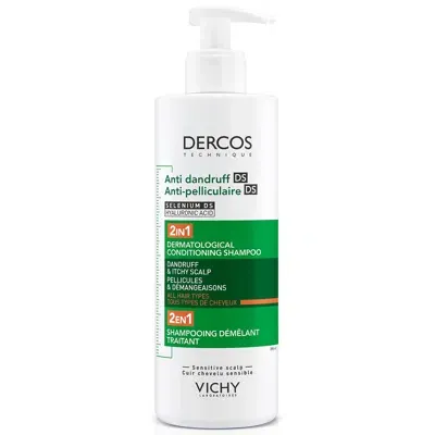 Vichy Dercos Anti-dandruff 2in1 Dermatological Conditioning Shampoo 390ml In White