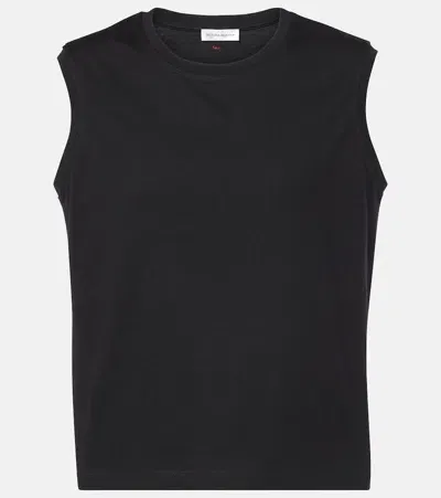 Victoria Beckham Boxy Sleeveless T-shirt In Black