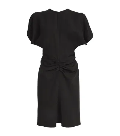 Victoria Beckham Gathered-waist Mini Dress In Black