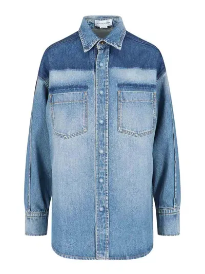 Victoria Beckham Oversized Denim Shirt In Blue