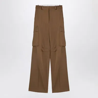 Victoria Beckham Tobacco-coloured Cargo Trousers In Brown