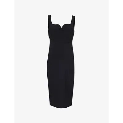 Victoria Beckham Body-con Sleeveless Midi Dress In Black