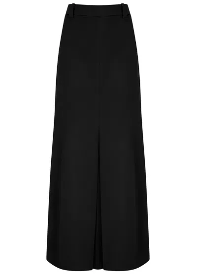 Victoria Beckham Wool-blend Maxi Skirt In Black