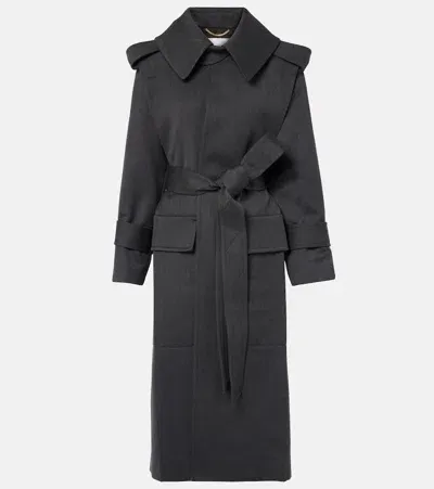 Victoria Beckham Trenchcoat Aus Einem Wollgemisch In Grey