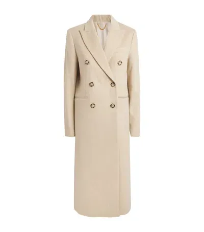 Victoria Beckham Wool-cashmere Coat In Ivory