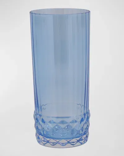 Vietri Deco Tall Tumbler Glass In Blue