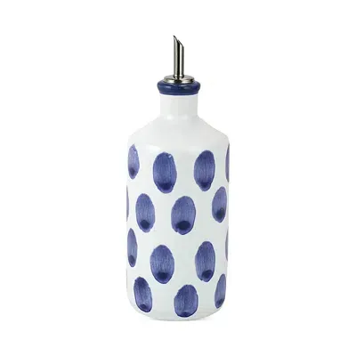 Vietri Santorini Dot Olive Oil Bottle In Blue