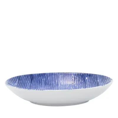 Vietri Santorini Stripe Pasta Bowl In Blue