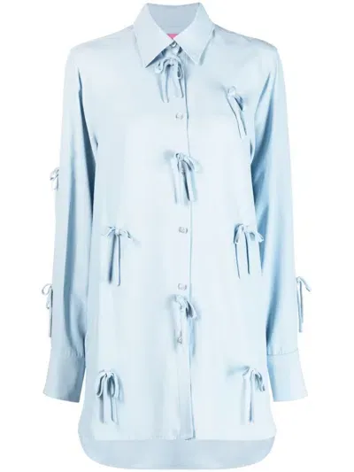 Viktor & Rolf Bed Of Bows Long-sleeve Shirt In Blue