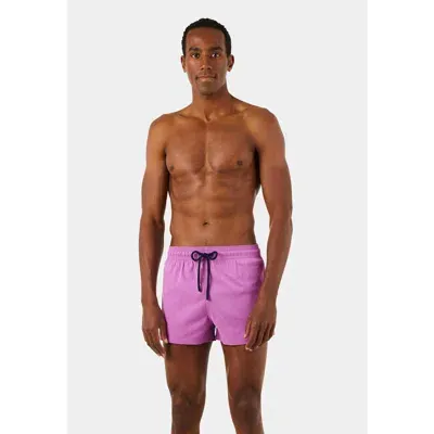 Vilebrequin Fitted Stretch Swim Trunks In Dahlia Rose