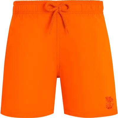 Vilebrequin Elasticated-waist Swim Shorts In Orange