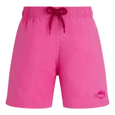 Vilebrequin Kids' Rascasses Aquareactive Swim Shorts In Laurier Rose