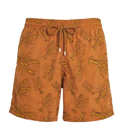 Vilebrequin Lobster Mistral Swim Shorts In Orange