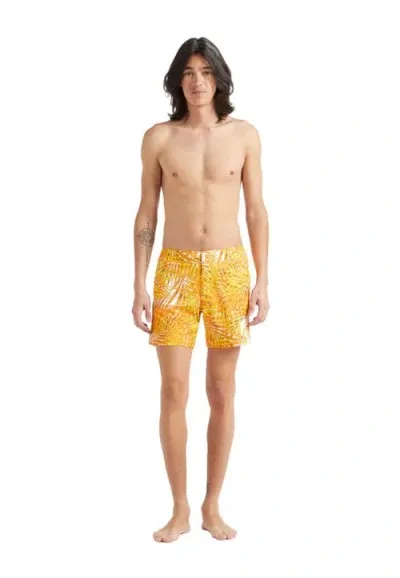 Vilebrequin Moorise Printed 4.5 Swim Shorts In Mango