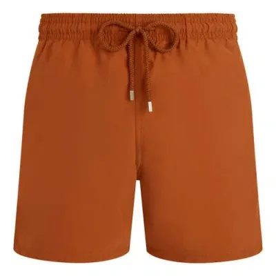 Vilebrequin Solid Swim Trunks In Orange