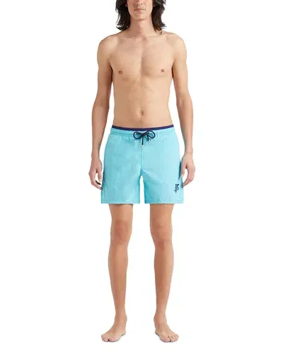 Vilebrequin Solid Tortoise 6 Swim Shorts In Blue Geo