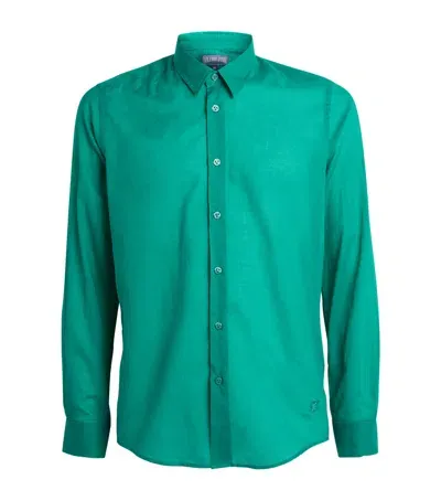 Vilebrequin Stretch-fabric Shirt In Green