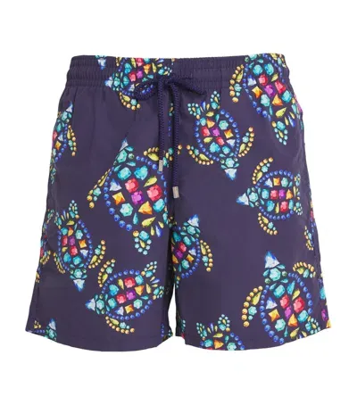 Vilebrequin Turtle Jewel Moorea Swim Shorts In Navy