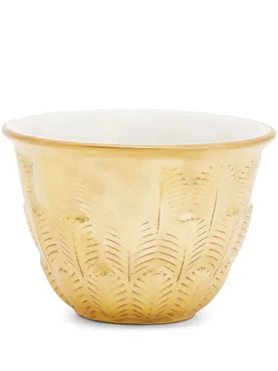 Villari Peacock Arabic Coffee Cup In Gold